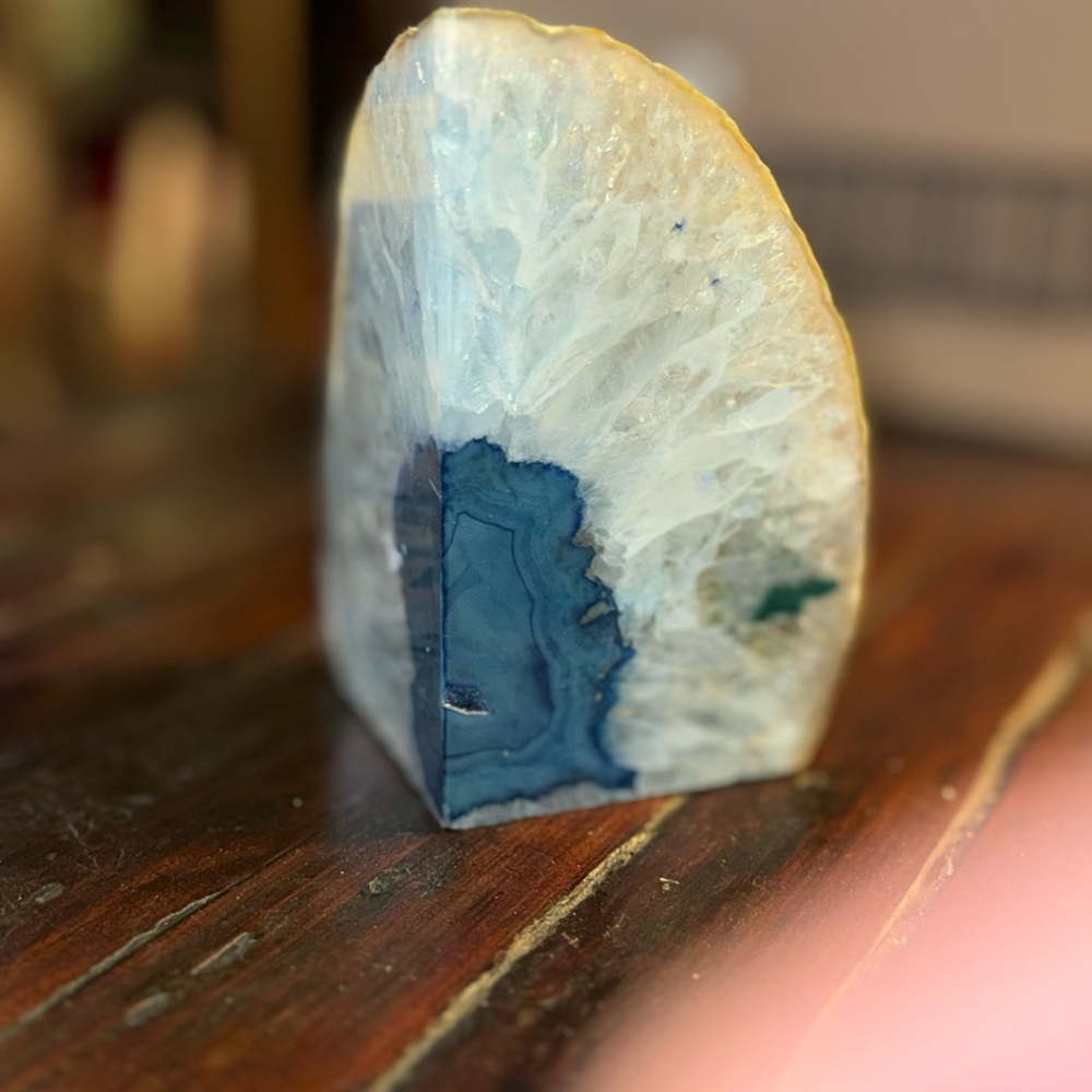 Elegant Blue and White Agate stone